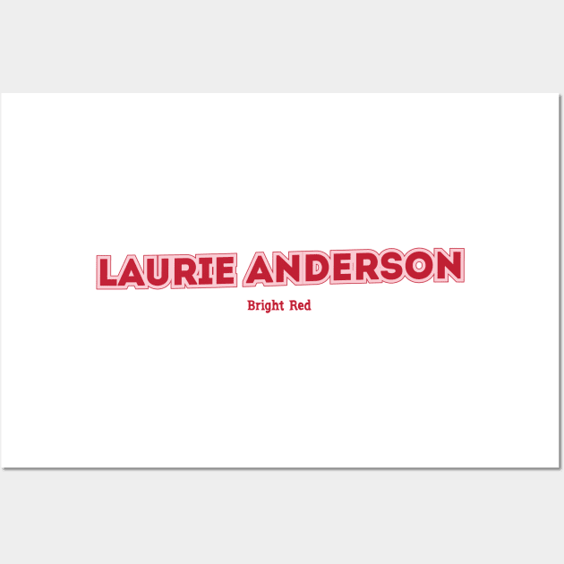 Laurie Anderson Bright Red Wall Art by PowelCastStudio